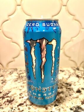 Monster Energy Ultra Blue Hawaiian Candle - Blue